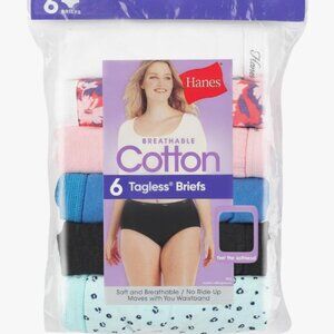 Package of 5 NEW Ladies Hanes Cotton Brief Underwear - Size 7 NEW
